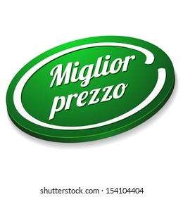 Oval green best price button