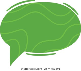 Oval green dialog bubble frame