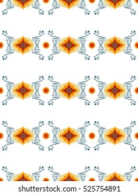 Oval herb frame vector image with gorgeous star flower and ornament pattern