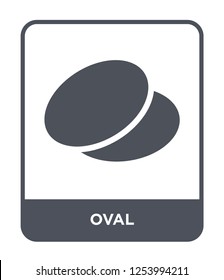 oval icon vector on white background, oval trendy filled icons from Geometric figure collection, oval simple element illustration