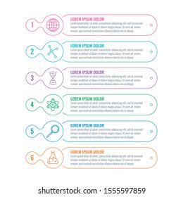 oval information template with six options. oval business, internet, web infographic template