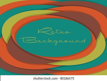 Oval inspired retro abstract background in vector format.