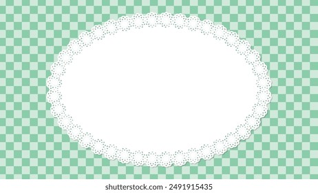 Oval lace background.paper napkin vector illustration