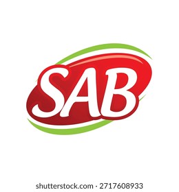 Vector de logotipo SAB de letra ovalada