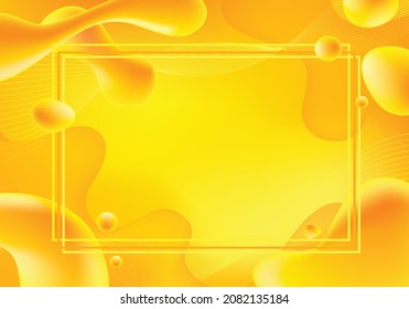Fondo abstracto de línea ovalada amarillo