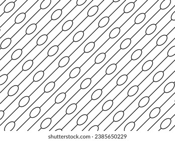 Oval and Lines Motif Pattern, can use for Contemporary Decoration, Ornate, Background, Fashion, Textile, Fabric, Tile, Wallpaper, Cover, Wrapping, Carpet, etc.