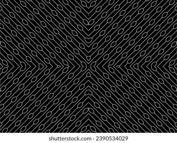 Oval and Lines Motif Pattern, can use for Contemporary Decoration, Ornate, Background, Fashion, Textile, Fabric, Tile, Wallpaper, Cover, Wrapping, Carpet, etc.