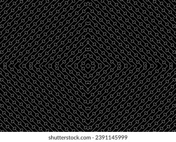 Oval and Lines Motif Pattern, can use for Contemporary Decoration, Ornate, Background, Fashion, Textile, Fabric, Tile, Wallpaper, Cover, Wrapping, Carpet, etc.