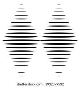 Patrón de movimiento de líneas ovaladas. Decoración contemporánea de interiores, exteriores, alfombras, textiles, prendas de vestir, tela, seda, tela, plástico, papel, envuelto, tapicería, etc. Ilustración vectorial  