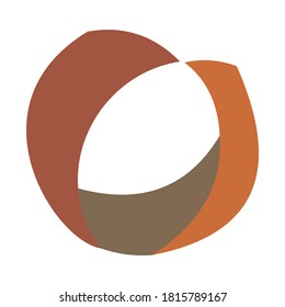 oval logo can be used all of your business logos.logo is brown
