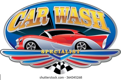 Car wash station clip art Royalty Free Stock SVG Vector and Clip Art