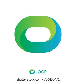 oval logo, infinity circle letter o nature symbol. minimal design concept logo template vector illustration.