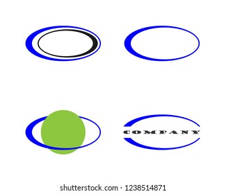 Oval logo vector template illustration design