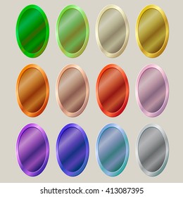oval metal buttons