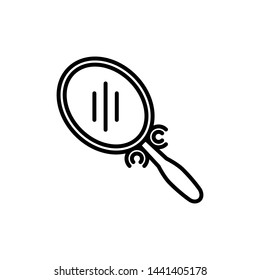 oval mirror icon vector illustration  - vector