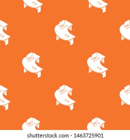 Oval office table pattern vector orange for any web design best