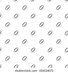 Oval on white seamless pattern. Fashion graphic background design. Modern stylish abstract texture. Monochrome template for prints, textiles, wrapping, wallpaper, website etc. Vector illustration