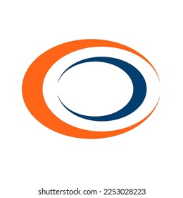 Oval orange Logo type on white