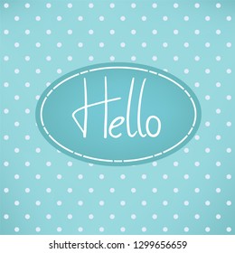 oval ornament frame with hello message