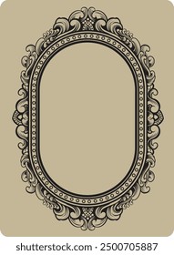 oval ornament vector design from central java indonesia