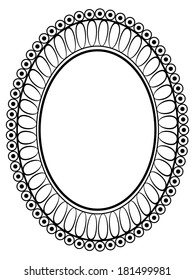 oval ornamental decorative frame