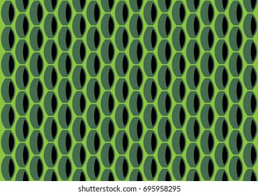 oval pattern design green vector