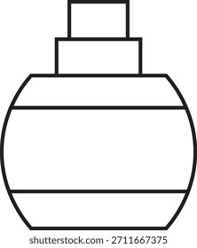 Icono ovalado del aerosol de la botella de perfume para el empaquetado cosmético de la fragancia aislado en fondo transparente.
