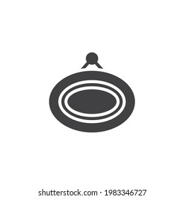Oval picture frame vector icon. filled flat sign for mobile concept and web design. Round photo frame glyph icon. Symbol, logo illustration. Vector graphics