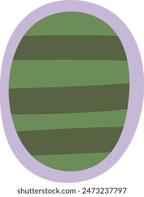 Oval Picture Frame Vector Illustration