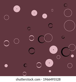 Oval Pink Light Vector Design Pic. Calm Round Purple Bagel Modern Style Simple Art. Retro Classical Bordo Pastel Minimal Modern Art Pattern. Curves Donut Dark Black Elegant Circles Art Illustration.