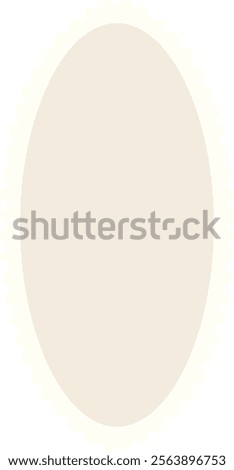 Oval Postage Stamp Blank Template Vector Illustration