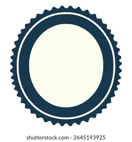 selo postal oval carta de correio cor plana vetor ilustração modelo design