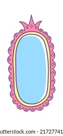 Oval princess frame. Vector illustration