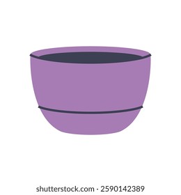Oval purple pot for houseplants. Perfect for creating minimalist and modern plant designs.