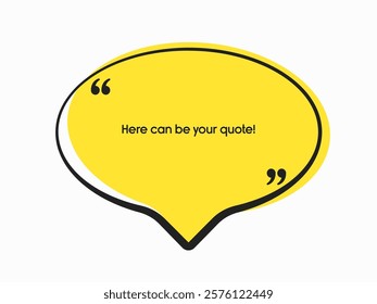 Oval quote frame blank. Space for message, citation, aphorism, motivation. Empty frame for information messages. Template quotes for wisdom. Background for text, speech bubble in quotes