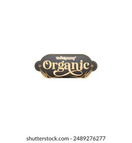 Ovales Rechteck gekrümmte Form Vektorgrafik Food Company Logo Design Vorlage Ideal für Landwirtschaft, Bio-Lebensmittel, Lebensmittelgeschäft, natürliche Ernte, Weizenfutter, Kekse, Getreide, Bio-Grün-Naturlogo