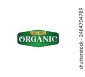 oval rectangle shape Vector green Food company logo design template ideal for agriculture, organic food, grocery, natural harvest, baby food, cookies, cereals, organic green natural logo