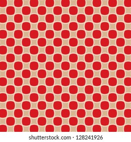 Oval red background squares