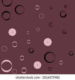 Oval Retro Dark Pink Modern Style Simple Art. Purple Light Classical Pastel Minimal Ornamental Fabrics. Bagel Calm Round Black Elegant Circles Modern Design. Curves Donut Bordo Vector Design Pic.