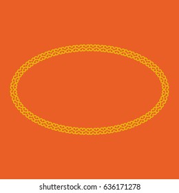 Oval with rounded decorative bow