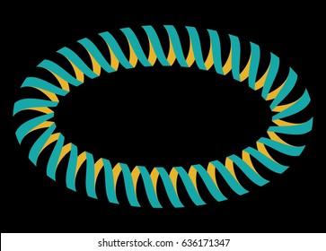 Oval with rounded decorative bow