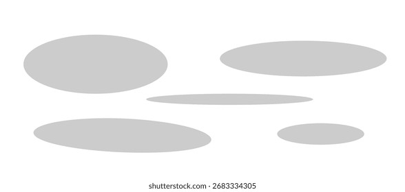 Sombras ovaladas, en un blanco 
