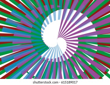 An oval shape abstract sunburst in vector illustration.