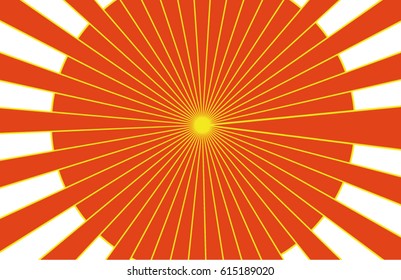 An oval shape abstract sunburst in vector illustration.