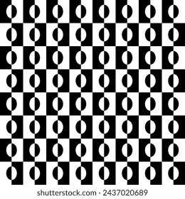 Oval Shape in Contrast Color, Black White, can use for Wallpaper, Cover, Greeting Card, Decoration Ornate, Ornament, Background, Wrapping, Fabric, Textile, Fashion, Tile, Carpet Pattern, etc. Vector