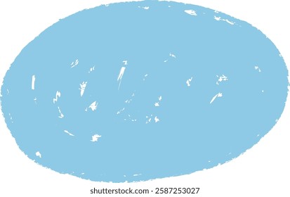 Oval Shape Crayon Hand Drawn Vector Illustration