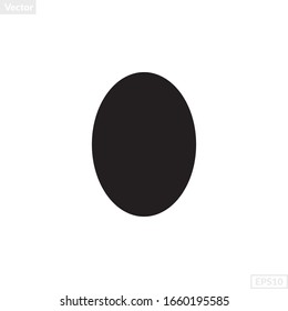 oval shape illustration vector graphic. basic shape perfect for preschool learning for children and good for mathematics and any purposes.