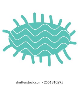 forma oval com linhas ícone desenho à mão isolado