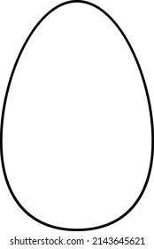 Oval shape symbol vector icon outline stroke for creative graphic design ui element in a pictogram illustration