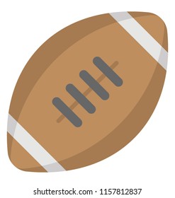 
An oval shaped ball with thee design depicting rugby ball 
